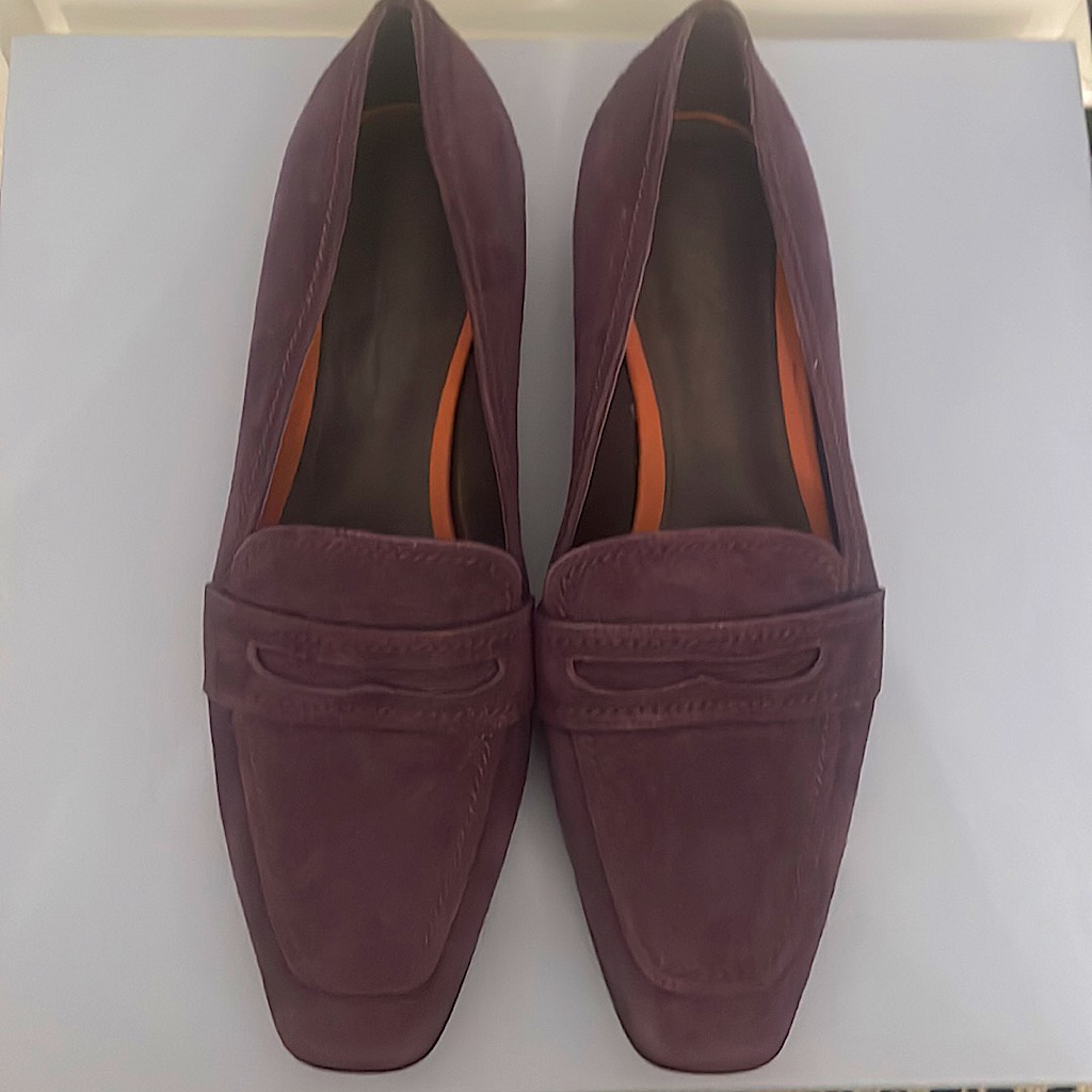 Purple Suede Loro Piana Loafers